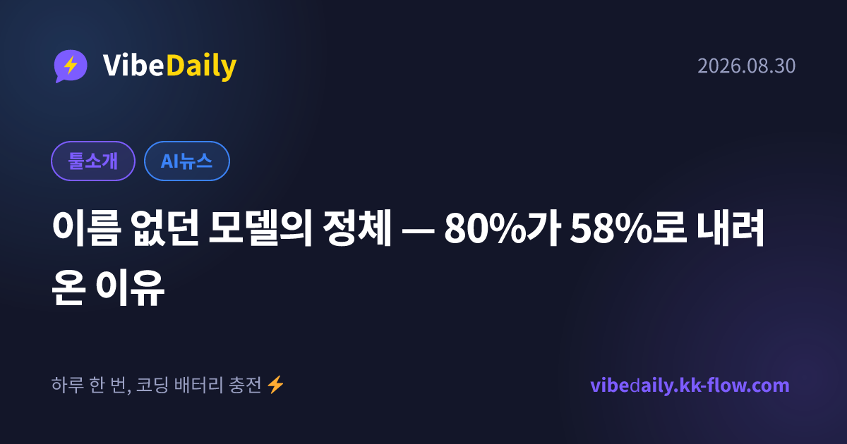 이름 없던 모델의 정체 — 80%가 58%로 내려온 이유